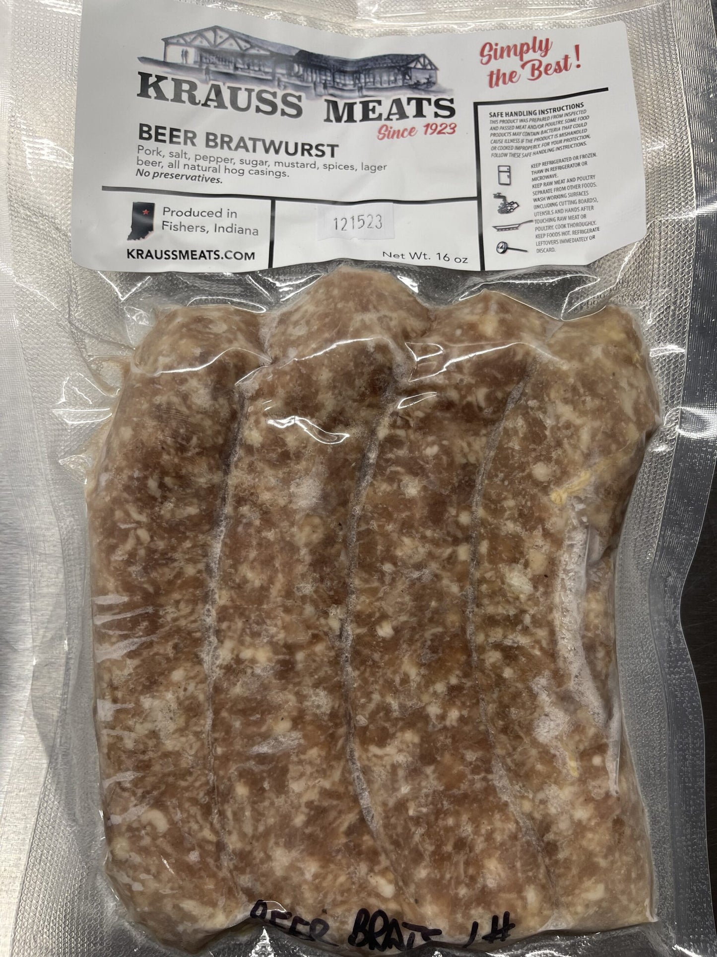 German Style Beer Bratwurst